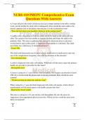 NURS 410 PREPU Comprehensive Exam Questions With Answers