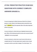 ATI RN PREDICTOR PRACTICE EXAM 2024  QUESTIONS WITH CORRECT COMPLETE  ANSWERS GRADED A&plus;