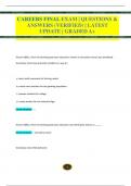 CAREERS FINAL EXAM &vert; QUESTIONS &  ANSWERS &lpar;VERIFIED&rpar; &vert; LATEST  UPDATE &vert; GRADED A&plus;