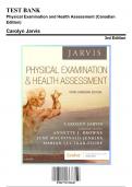 Test Bank for Physical Examination and Health Assessment, 3rd Edition Edition by Jarvis, 9781771721493, Covering Chapters 1-31 | Includes Rationales