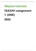 TAX3761 ASSIGNMENT ONE RECOMMENDED SOLUTIONS 2024