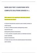 NURS 5220 TEST 2 QUESTIONS WITH  COMPLETE SOLUTIONS GRADED A +.