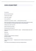 CSFA EXAM PREP Questions and Answers 100&percnt; correct
