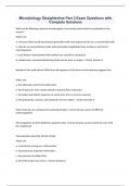Microbiology Straighterline Part 3 Exam Questions with Complete Solutions 