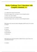 Mosby Challenge Test 1 Questions with Complete Solutions, A+