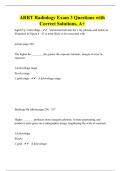 ARRT Radiology Exam 3 Questions with Correct Solutions, A+
