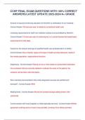 CCHP FINAL EXAM QUESTIONS WITH 100&percnt; CORRECT ANSWERS&sol;LATEST UPDATE 2023-2024&sol;A&plus; GRADE