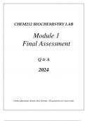 CHEM212 BIOCHEMISTRY LAB MODULE 1 PIPETTES & ELECTROPHORESIS COMPREHENSIVE FINAL