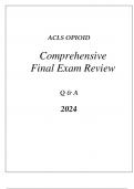 ACLS PREP OPIOID COMPREHENSIVE REVIEW Q & A 2024.