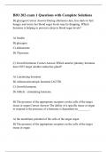 BIO 202 exam 1 Questions with Complete Solution