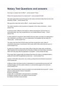 Notary Test Questions and answers