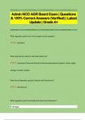 Admin NCO AGR Board Exam &vert; Questions  & 100&percnt; Correct Answers &lpar;Verified&rpar; &vert; Latest  Update &vert; Grade A&plus;