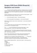 Surgery EOR Exam &lbrack;PAEA Blueprint&rsqb; Questions and answer
