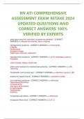 RN ATI COMPREHENSIVE ASSESSMENT EXAM RETAKE 2024 UPDATED QUESTIONS AND CORRECT ANSWERS 100&percnt; VERIFIED BY EXPERTS 