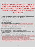 NURS 5220 Exam #2 Module 4, 7, 17, 18, 19, 20 EXAM 2024 NEWEST EXAM 170 QUESTIONS WITH    DETAILED VERIFIED ANSWERS (100% CORRECT) AND RATIONALES /ALREADY GRADED A+