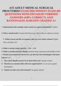 ATI ADULT MEDICAL SURGICAL PROCTORED EXAM 2024 NEWEST EXAM 450 QUESTIONS WITH DETAILED VERIFIED ANSWERS &lpar;100&percnt; CORRECT&rpar; AND RATIONALES &sol;ALREADY GRADED A&plus;