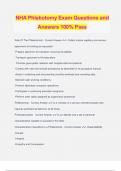 NHA Phlebotomy Exam Questions and Answers 100% Pass