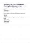Wall Street Prep Financial Statement Modeling Questions and answers