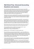 Wall Street Prep&colon; Advanced Accounting Questions and answers
