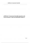 LETRS Unit 1 Assessment Test 2024, Questions with Correct Answers ( Latest Test 2024) With Graded A+