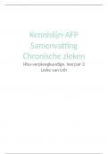 Samenvatting kennislijn AFP, Chronische zieken, leerjaar 2