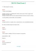 NR 511 Final Exam 2 &lpar;Latest 2024 &sol; 2025&rpar; Questions and Answers &lpar;Verified Answers&rpar;