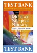 Test Bank For Medical-Surgical Nursing: Concepts for Interprofessional Collaborative Care, 9th Edition by Donna D. Ignatavicius||ISBN NO:0323444199||ISBN NO:13,978-0323444194||All Chapters||Complete Guide A+