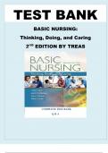 Test Bank For Davis Advantage for Basic Nursing: Thinking, Doing, and Caring: Thinking, Doing, and Caring Second Edition, ISBN 978-0803659421, All Chapters 1-46||Complete Guide A+