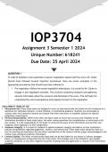 IOP3704 Assignment 3 (ANSWERS) Semester 1 2024 - DISTINCTION GUARANTEED