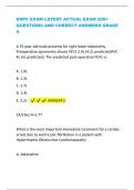 ENPC EXAM LATEST ACTUAL EXAM 200&plus;  QUESTIONS AND CORRECT ANSWERS GRADE  A 
