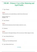 NR 601 Exams Set &lpar;Latest 2024 &sol; 2025&rpar; Questions and Answers &lpar;Verified Answers&rpar;