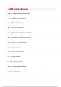 RAC Drugs Exam Questions With All Correct Answers Already Passed&excl;&excl;