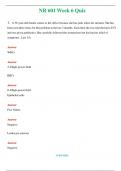NR 601 Week 6 Quiz  &lpar;Latest 2024 &sol; 2025&rpar; Questions and Answers &lpar;Verified Answers&rpar;