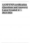 AANP FNP certification (Questions and Answers) Latest Graded A+ - 2023-2024.