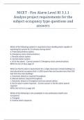NICET - Fire Alarm Level III 3&period;1&period;1 Analyze project requirements for the subject occupancy type questions