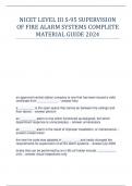 NICET LEVEL III S-95 SUPERVISION OF FIRE ALARM SYSTEMS COMPLETE MATERIAL GUIDE 2024&period;
