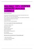 DQA SMQT 100% VERIFIED  ANSWERS 2024/2025  CORRECT RATED A++ 