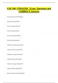CSE 100 UPDATED Exam Questions and  CORRECT Answers