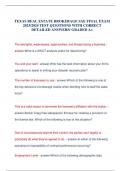 TEXAS REAL ESTATE BROKERAGE SAE FINAL EXAM 2023&sol;2024 TEST QUESTIONS WITH CORRECT DETAILED ANSWERS&sol; GRADED A&plus;
