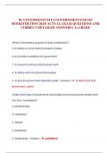 PLATO EDMENTUM US GOVERNMENT END OF SEMESTER TEST 2024/ ACTUAL EXAM QUESTIONS AND CORRECT DETAILED ANSWERS | A+GRADE