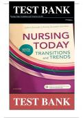 Full Test Bank for Nursing Today: Transition and Trends 9th Edition by JoAnn Zerwekh ISBN: 9780323401685| Complete Guide A+