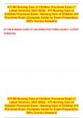 ATI RN NURSING CARE OF CHILDREN PROCTORED EXAM 2023-2024