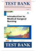 Full Test Bank for Introduction to Medical-Surgical Nursing 6th Edition by Adrianne Dill Linton ISBN: 9781455776412 Chapter 1-57 | 