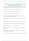 TX Class C Wastewater Treatment License Verified Questions And Answers Rated A&plus;