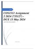 COS1511 Assignment 2 2024 (735127) - DUE 13 May 2024