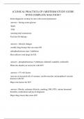 (CLINICAL PRACTICE) CP1 MIDTERM STUDY GUIDE WITH COMPLETE SOLUTION!!