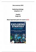 English Summary Exploring Strategy, Richard Whittington Patrick Regner,  9781292428741, Chapter 1 through 8