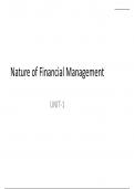 Nature Of Financial Management