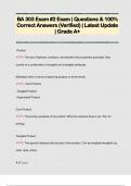 BA 303 Exam #2 Exam | Questions & 100%  Correct Answers (Verified) | Latest Update  | Grade A+ 