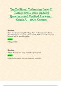 IMSA / Traffic Signal Technician Level I & II (Latest 2024 / 2025 Updates STUDY BUNDLE WITH COMPLETE SOLUTIONS) Questions and Verified Answers | Grade A | 100% Correct